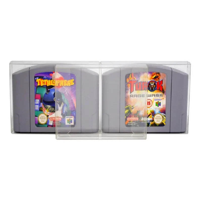 Wholesale Clear Transparent Game Card Cartridge Box for N64 Games Cart Protector Case Boxes