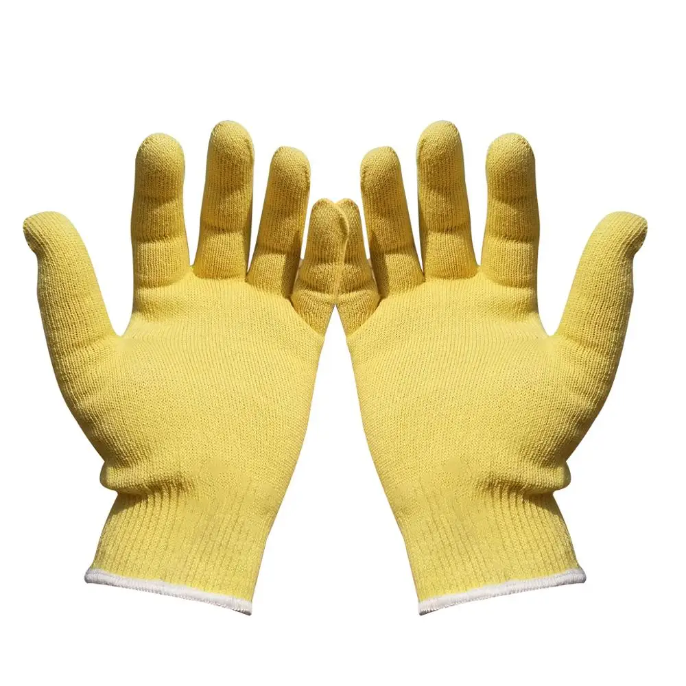 Custom Style High Impact Cut Resistant Knitted Protective Gloves / Protective Aramid Fiber Material Gloves