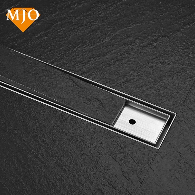 Factory direct customized stainless steel hidden floor drain for hotel villa linear shower floor drain.