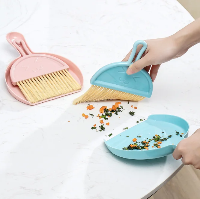 Household desktop mini broom keyboard cleaning brush with dustpan small broom set computer sundry brush