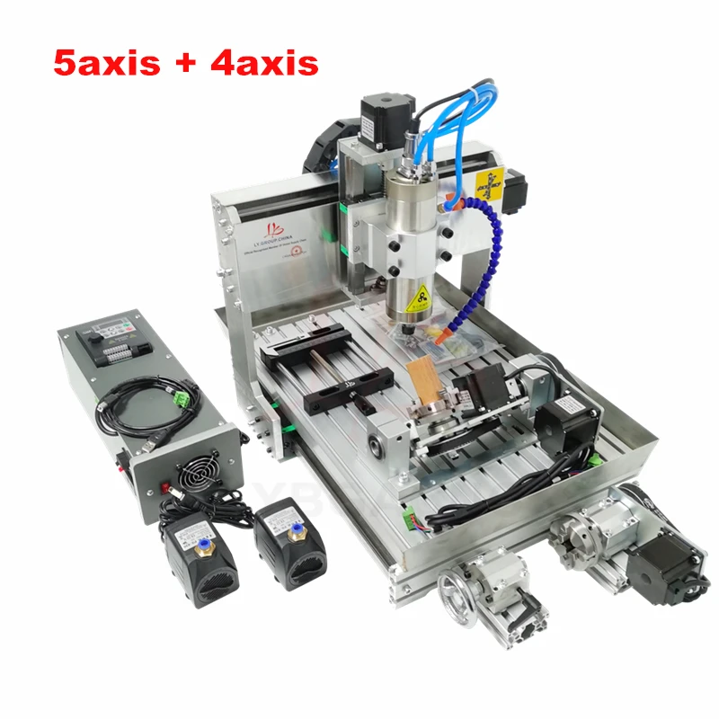 4 5 Aixs CNC Router 6040 3060 3040 3020 3 Axis 2200w Wood Working Engraving Cutting Machine Water Cooling Metal Engraver Cutter