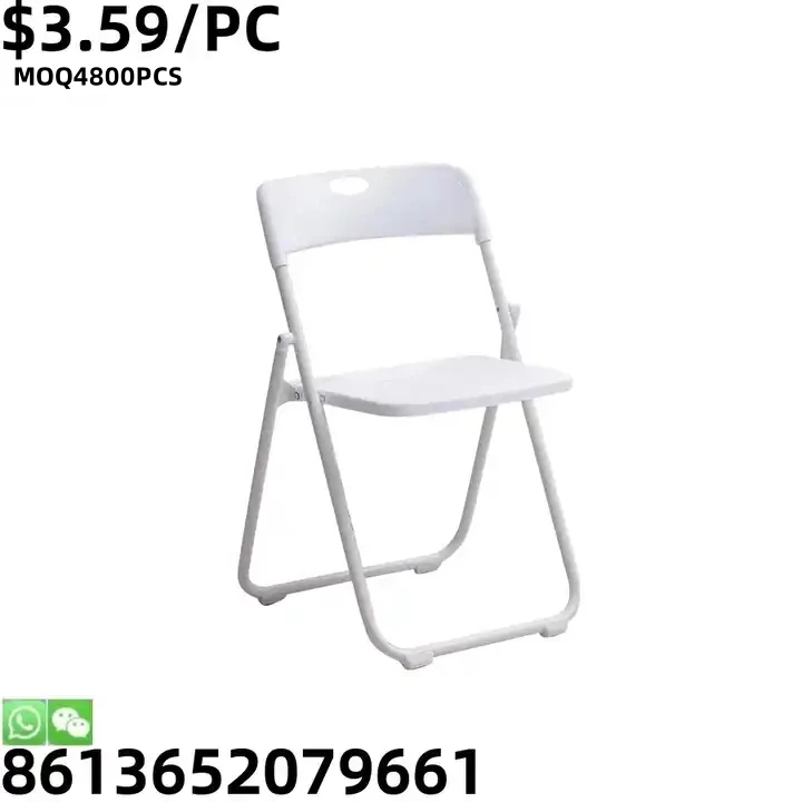 TSF wholesale portable wedding party garden foldable metal frame folding white cheap plastic stackable chair outdoor furniture