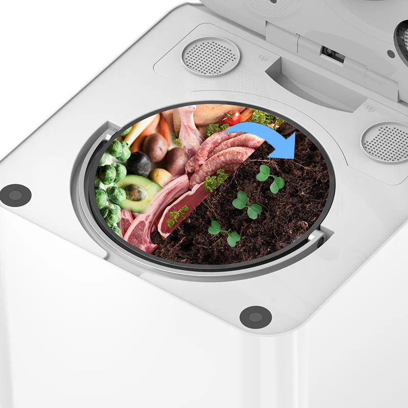 5.2L Food Waste Grinder Household Waste Bioreactor Composter Food Waste for Home use with lid