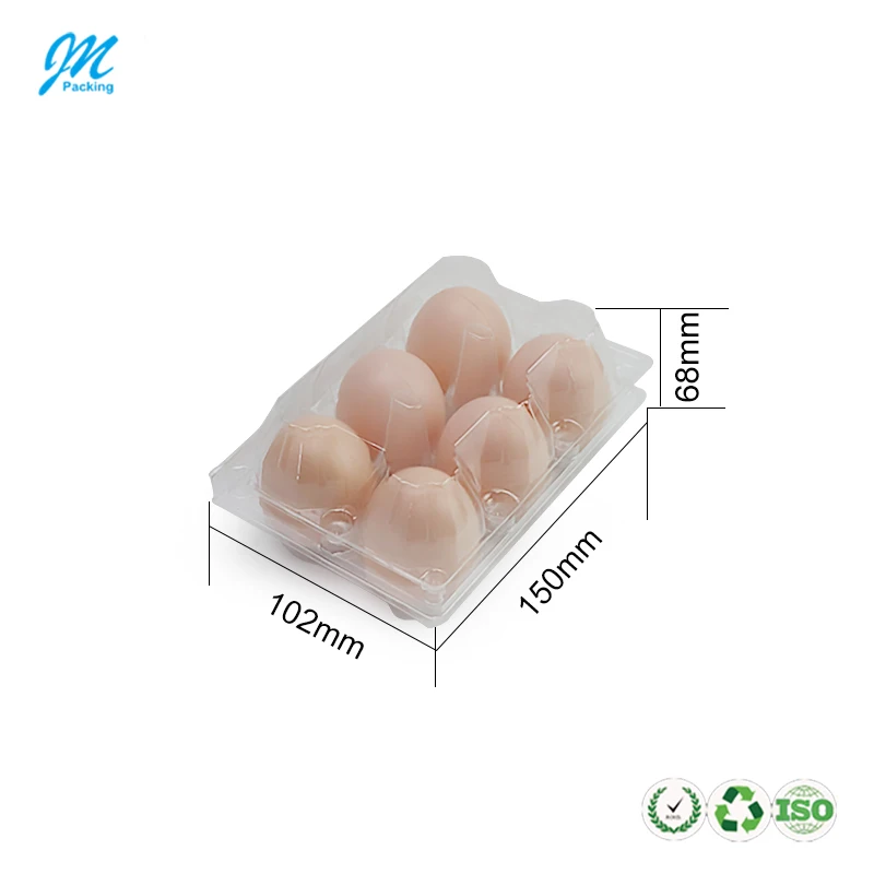 Refrigerator Disposable Plastic Clamshell Storage Packaging Egg Carton Tray