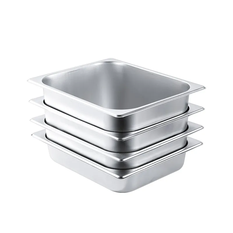 
Group consumption 1/3 size stainless steel 201 304 food soup container gastronorm GN pan for factory hotel buffet 