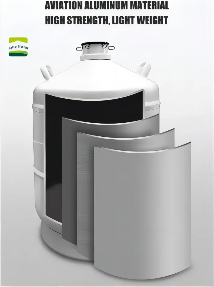 2-100L Liquid Nitrogen Storage Tank Used Cryogenic Container Aluminum Alloy PLC Components for Home Use Cow Semen Preservation
