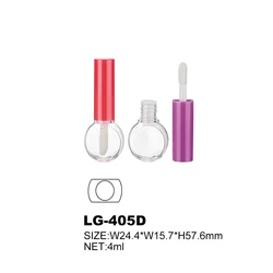 Custom High Quality Plastic 6ml 7ml 8ml Pink Lip Gloss Tubes Container With Wands Custom Logo