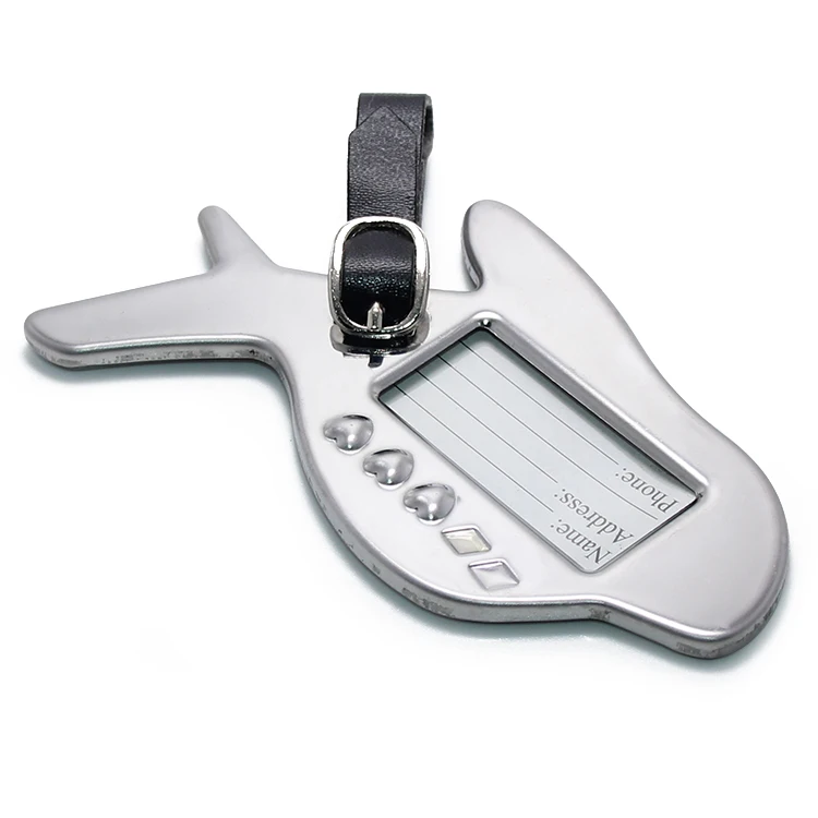 
Wedding Favor Celebration Airplane shaped Promotional Luggage Tag Gifts Stainless Steel Metal Travel Tag 