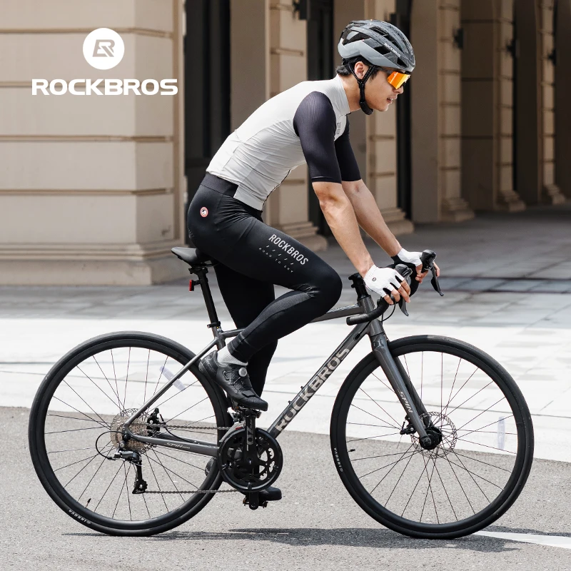 ROCKBROS High quality 700c Aluminium alloy Road Bike lightweight 7120 Wire pull disc brake 16 Speed Bicycle Roadbike
