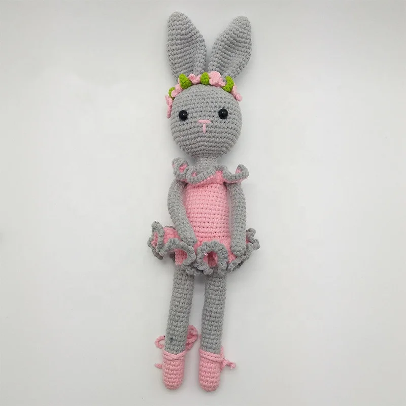 2021   Handmade crocheted doll ballet rabbit baby plush bunny
