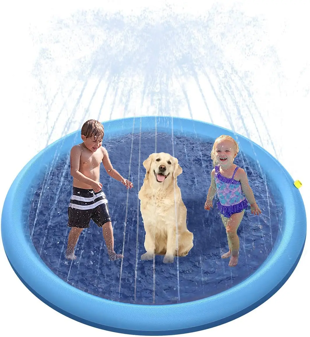 Outdoor Summer Cooling Pet Dog Bath Play PVC Splash Sprinkler Pad