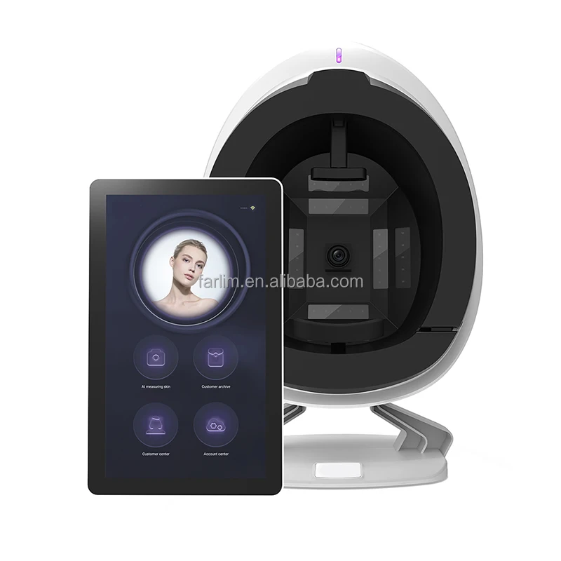 2024 latest professional AISIA 3D AI face skin analyzer intelligent  8 spectral imaging technology with 36 Million HD Cameras