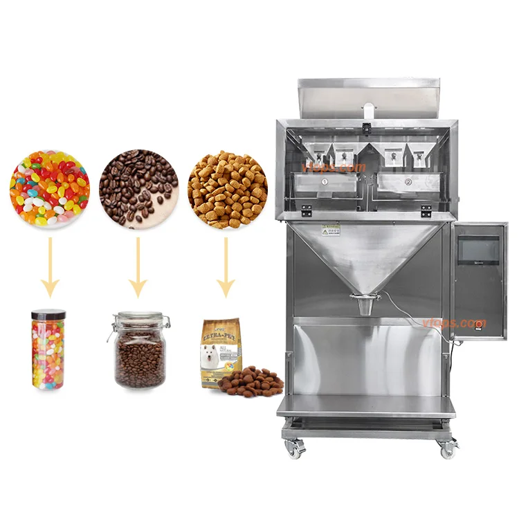 High Reliability Linear Weigh Filler Puffed Food Cookies Popcorns Snacks Candies Weighing Filling Machine