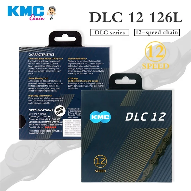KMC Chain DLC 12 Speed Titanium Carbon Chains MTB Mountain Road Bike Bicycle Chains fit for Shimano Sram