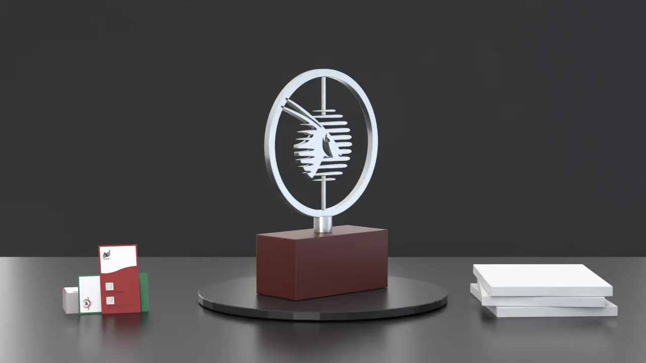 Desktop Decoration Custom Silver Antelope Head Ornament Leadership Memento