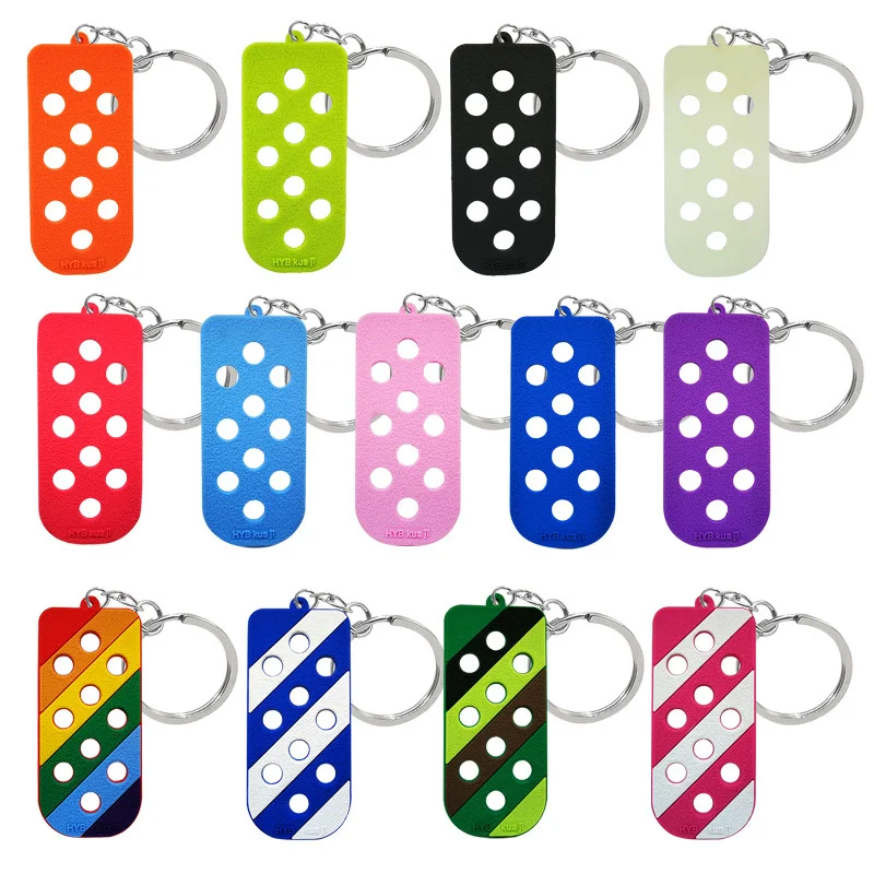 Wholesale Keychain With Croc Hole Soft Eva Design Hyb Keychain Customized Key Chain For Croc Dhoe Charms Display Holder