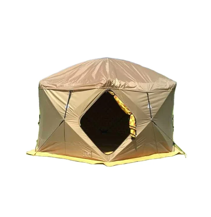 Automatic Oxford Canvas Pop Up Hub Quick Open Winter Ice Cube Fishing Tent
