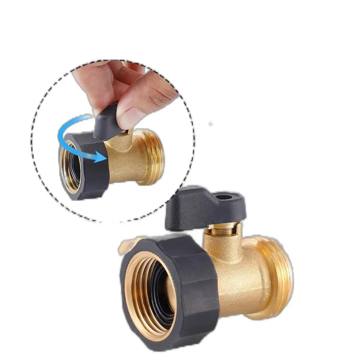 3/4 Inch Brass Hose Pipe Shut off Valve Manual Solenoid JIS Water Shut-Off for Garden Hose High Temperature Resistance
