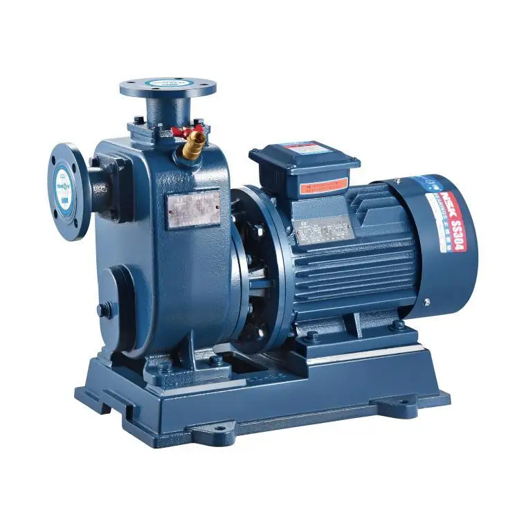 Horizontal pump with large flow can self-priming  for sewage systems