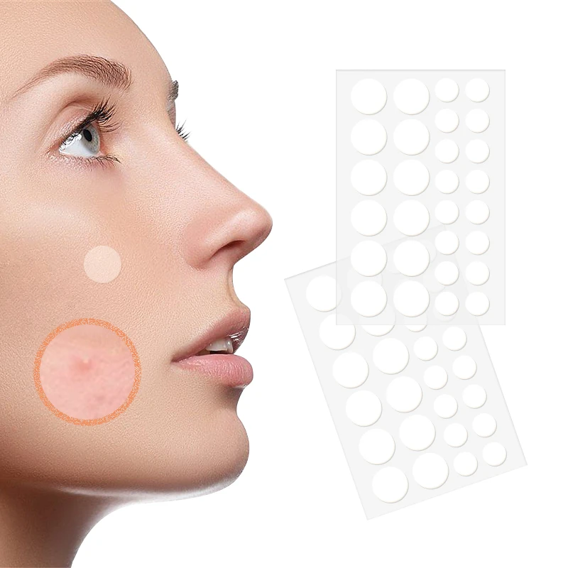 Vegan Transparent Medical Grade Acne Patch Whitehead Dots Acne Absorbing Cover Hydrocolloid Pimple Acne Patch for Face