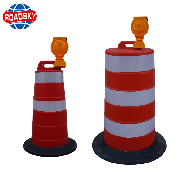 
plastic water filled reflective safety traffic barrier barrel 