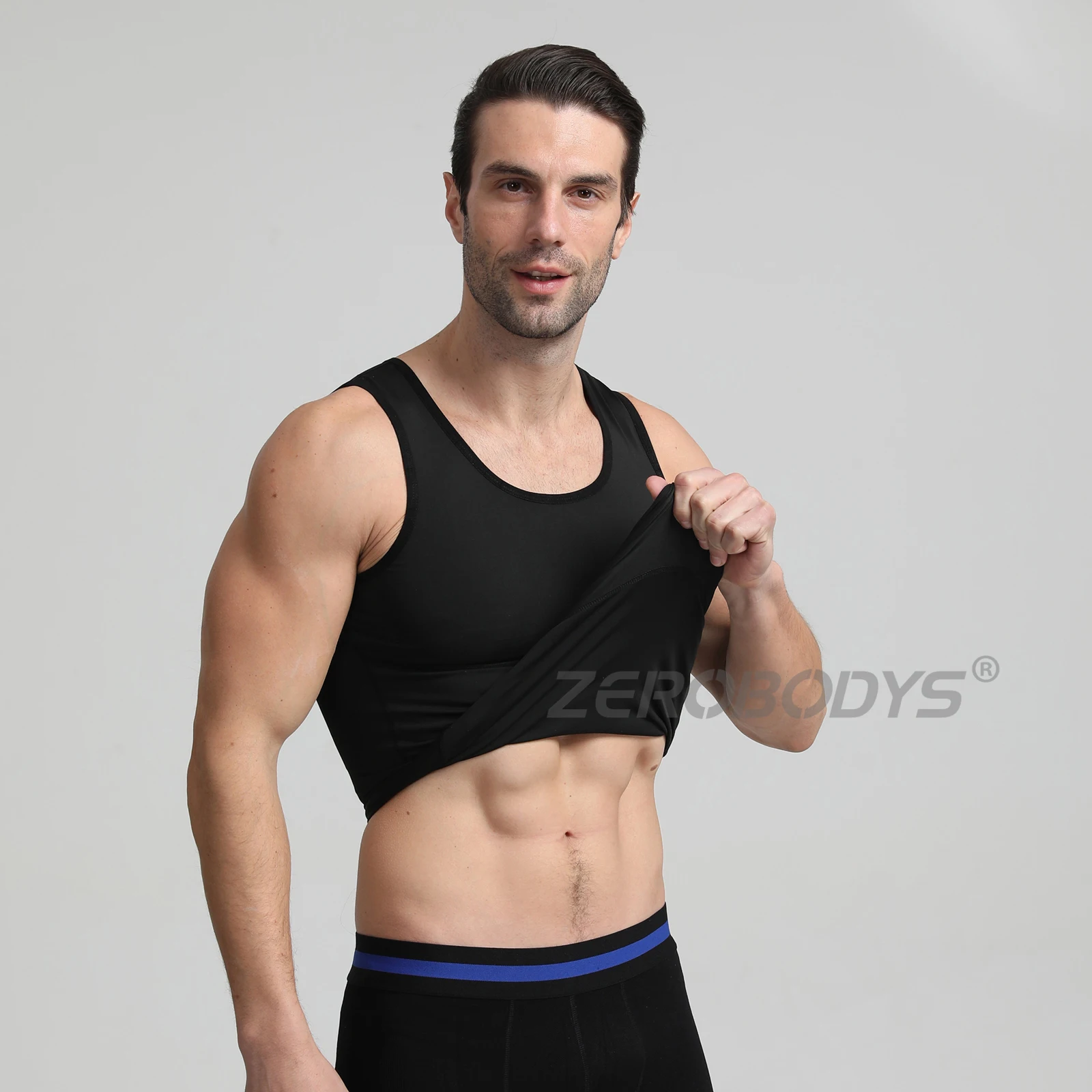 ZEROBODYS W025 Fajas for Men Body Shapewears Hug Body Training Tight Tank Top