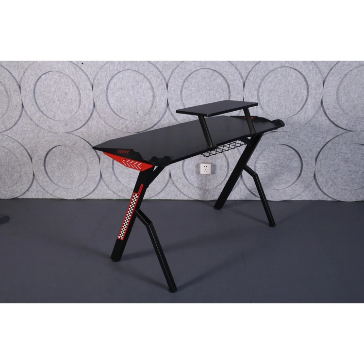 Wholesale Adjustable 1300*660*120mm Computer Office Desk Gaming Table  with Led Light