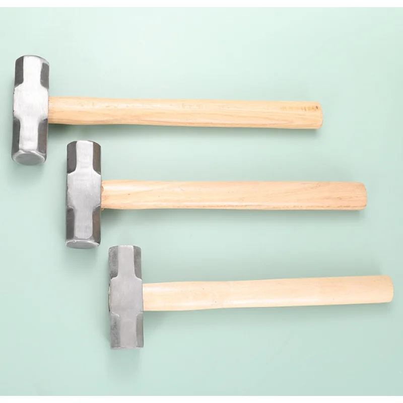 Sledge hammer with wood handle, conforms with GS standard