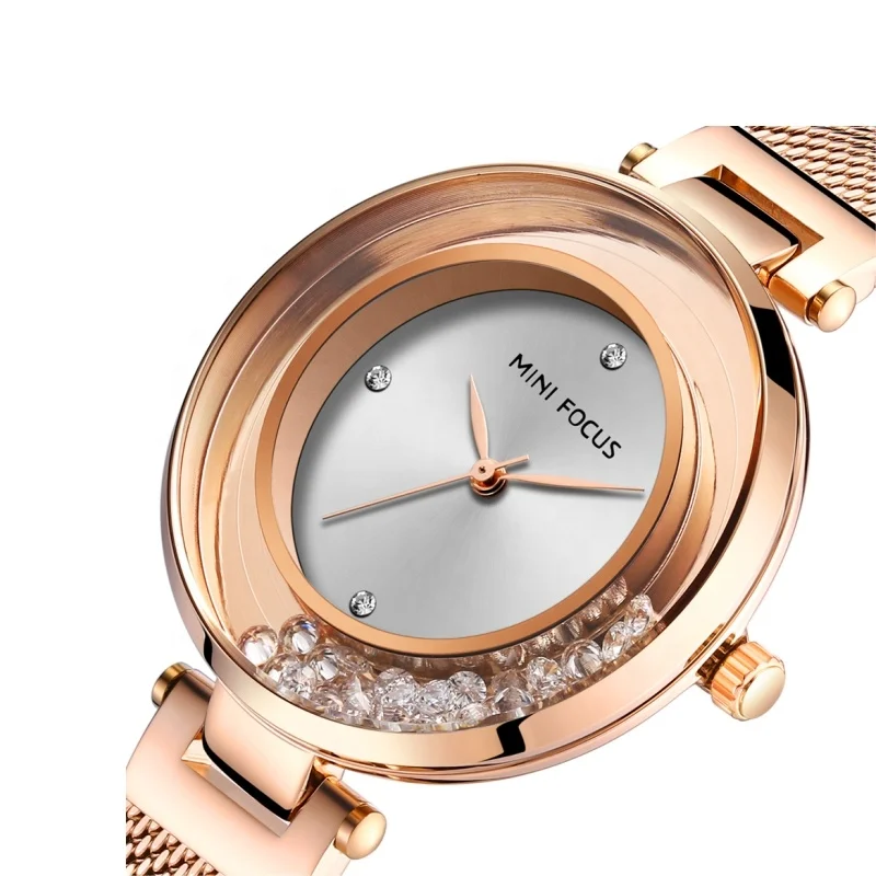 IP rose gold plating quartz watch with big numbers sexy ladies watches with large face women watches