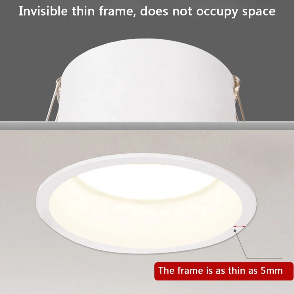 
LED COB Recessed Downlight 5W 7W 9W 12W 15W 20w Round Black White LED Ceiling Spot Light AC85-265V 