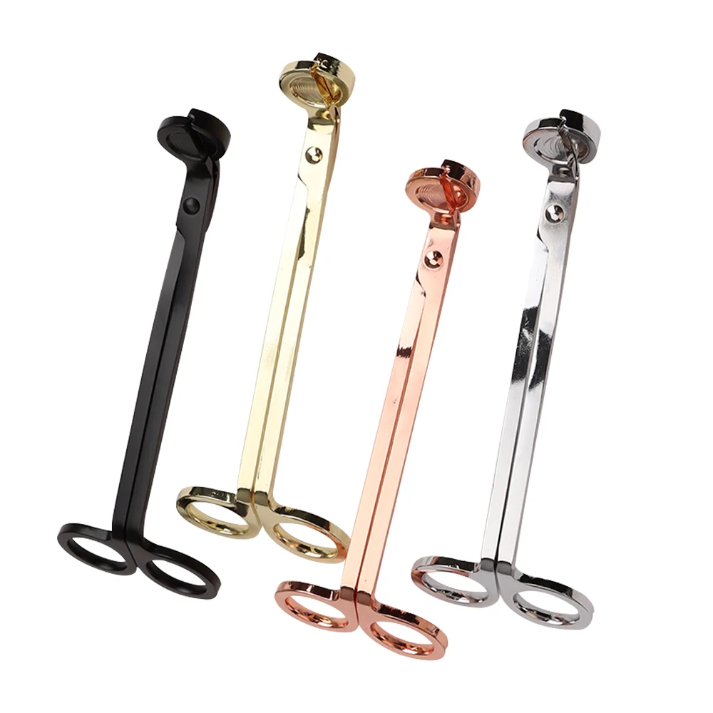 High quality hot selling stainless steel candle aromatherapy wick trimming tool polishing scissors accessories wick cutter