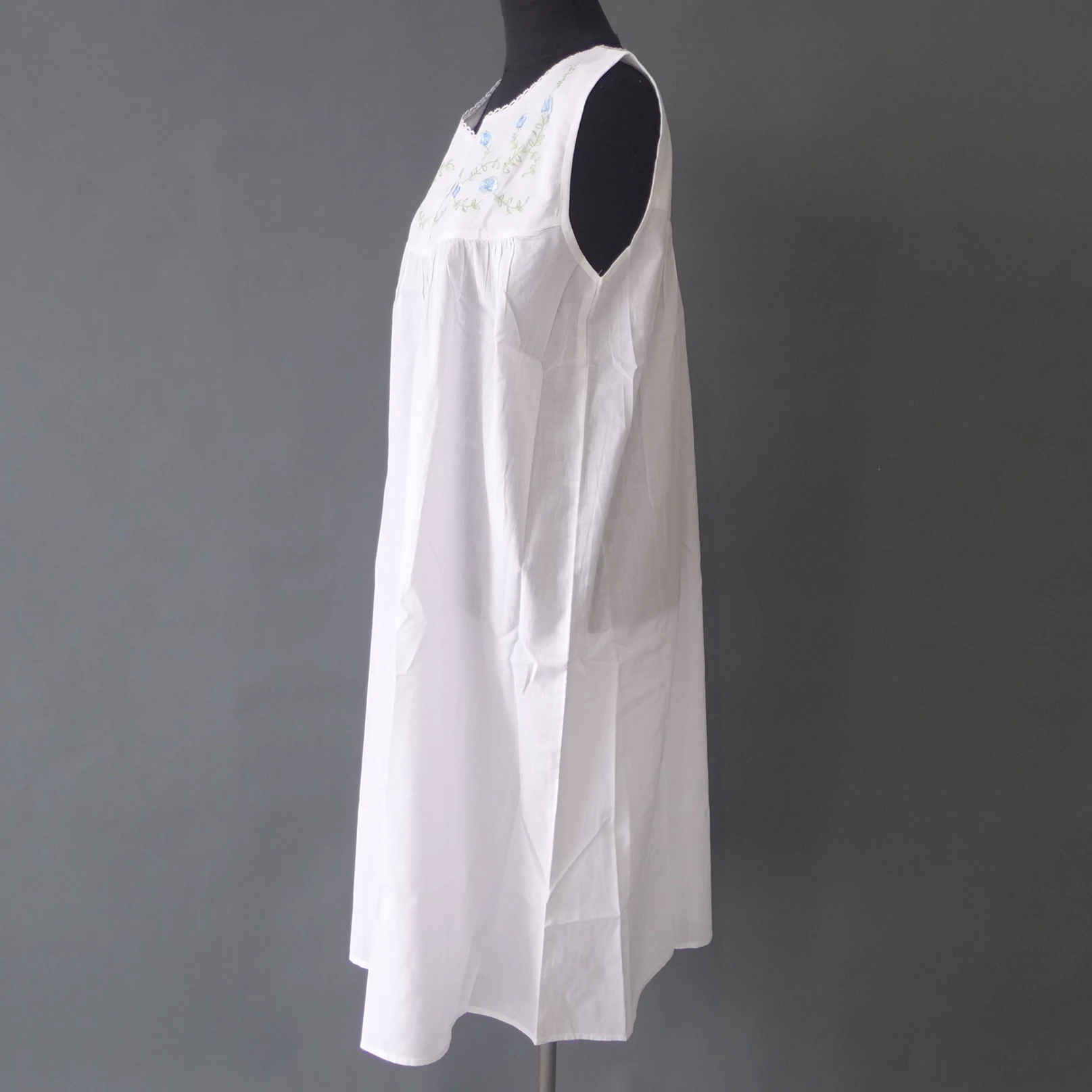 White Cotton Nightgown nightdress sleepwear nightwear