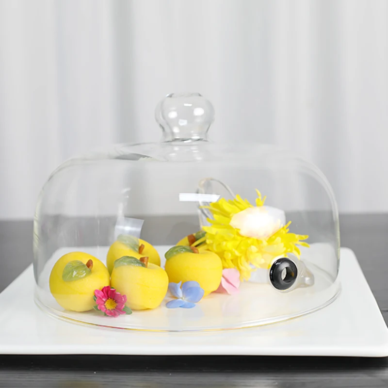 Clear Glass dome  fresh-keeping cover molecule gourmet gourmet cake glass cover glass tableware cookware