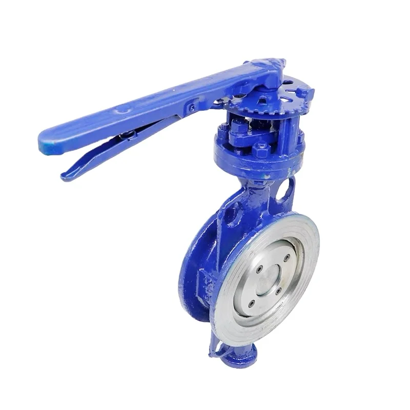 wholesale fm approved factory manufacture D71H-16C cast steel handle wafer type butterfly valve
