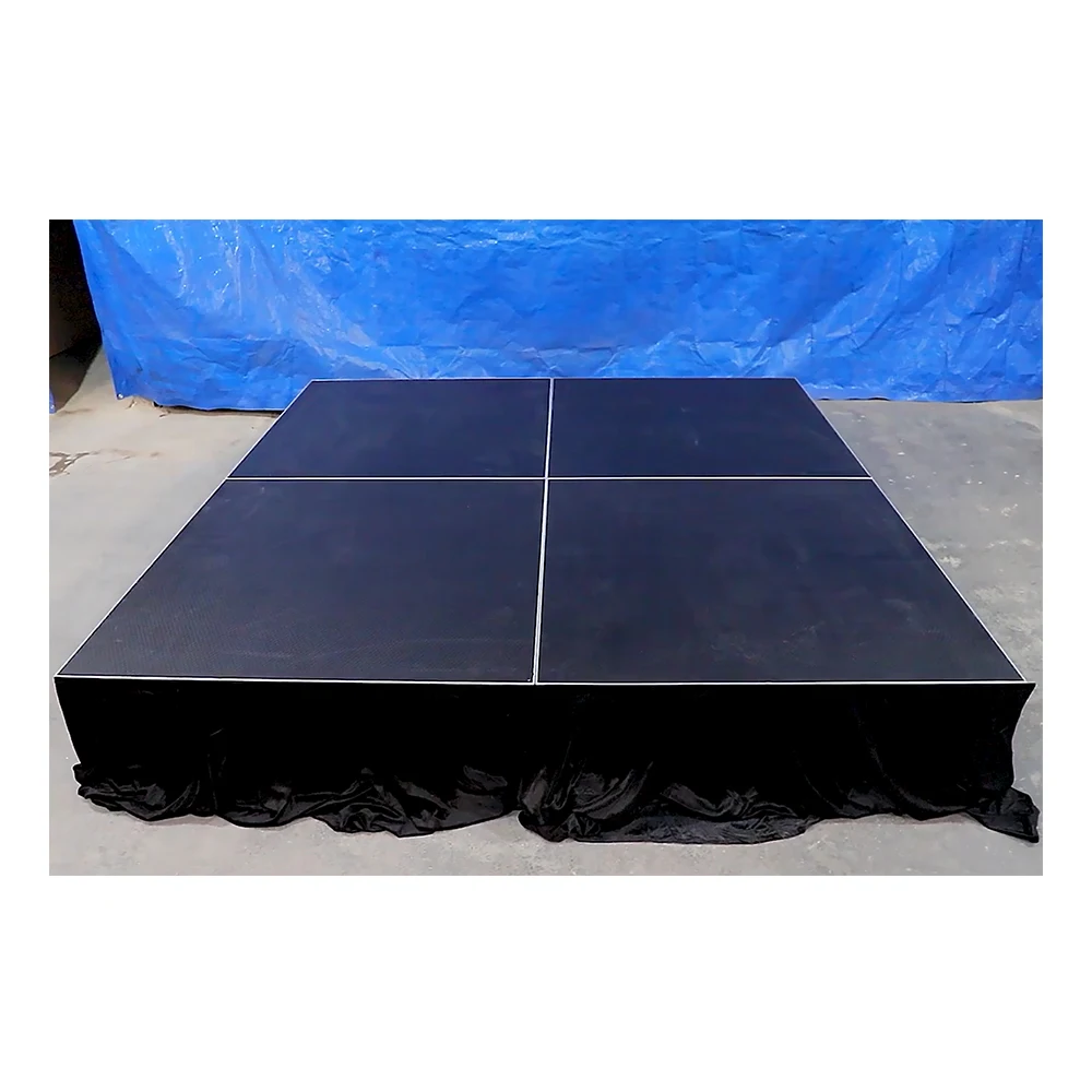 Kindawow Aluminum Adjustable Event Stage with Skirt Cheap Portable Stage Mini Stage Platform with Curtain