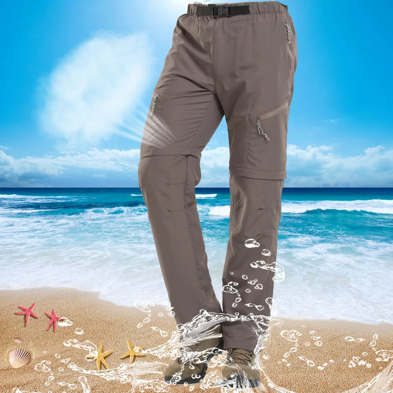 Windbreaker Tactical Pants Waterproof Detachable Trousers Outdoor Hiking Work Ultralight Cargo Pants For Men Women