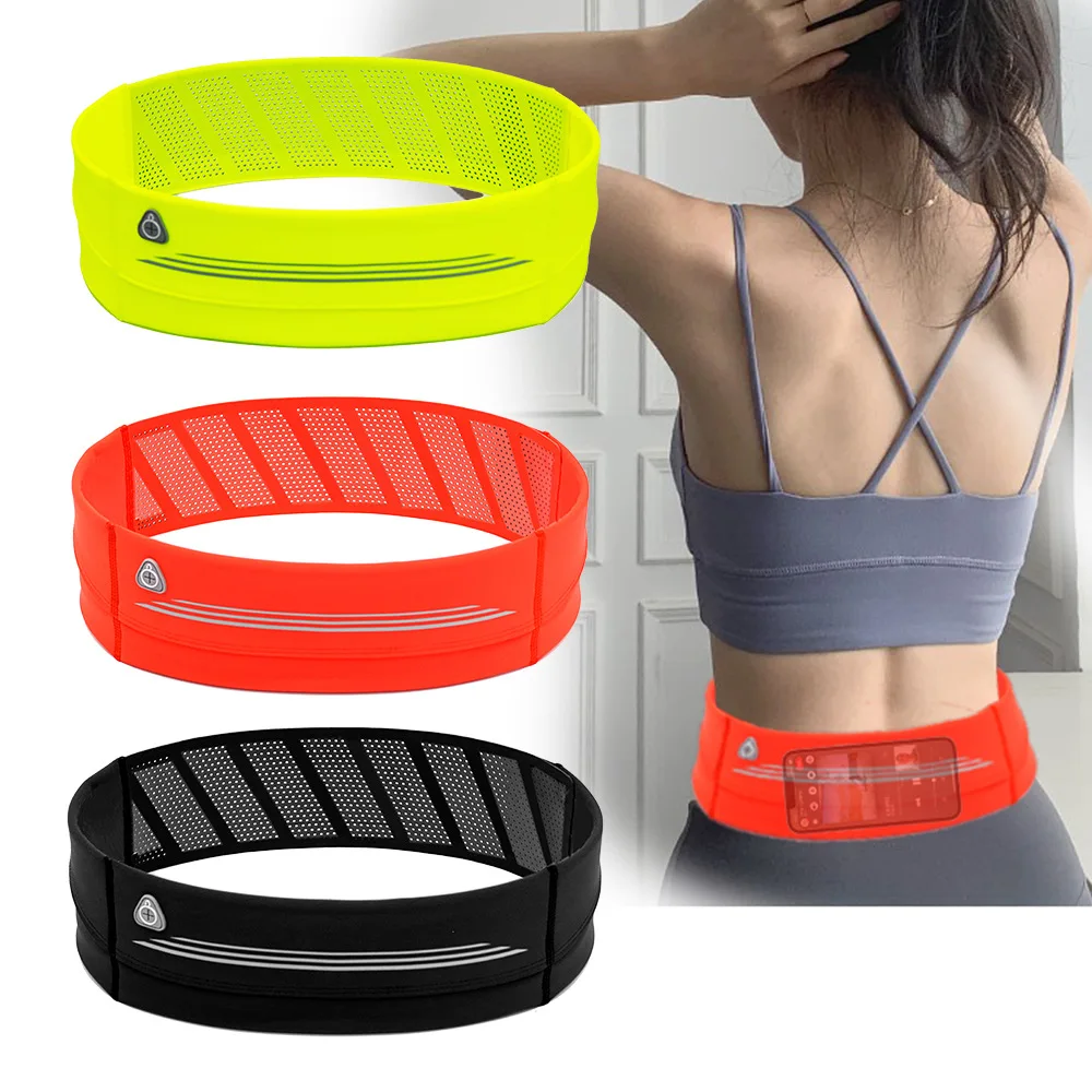 Sports waist pack mobile phone bag Velcro around men and women outdoor fitness waterproof wear reduction
