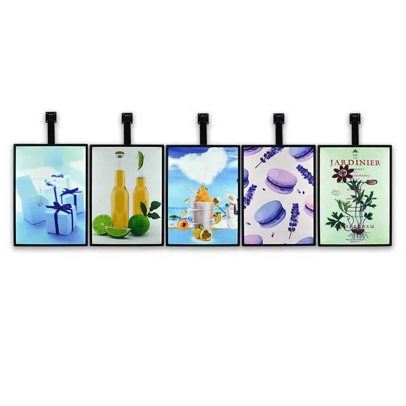 Mall advertisement aluminum alloy light box frame frames with black light led menu board