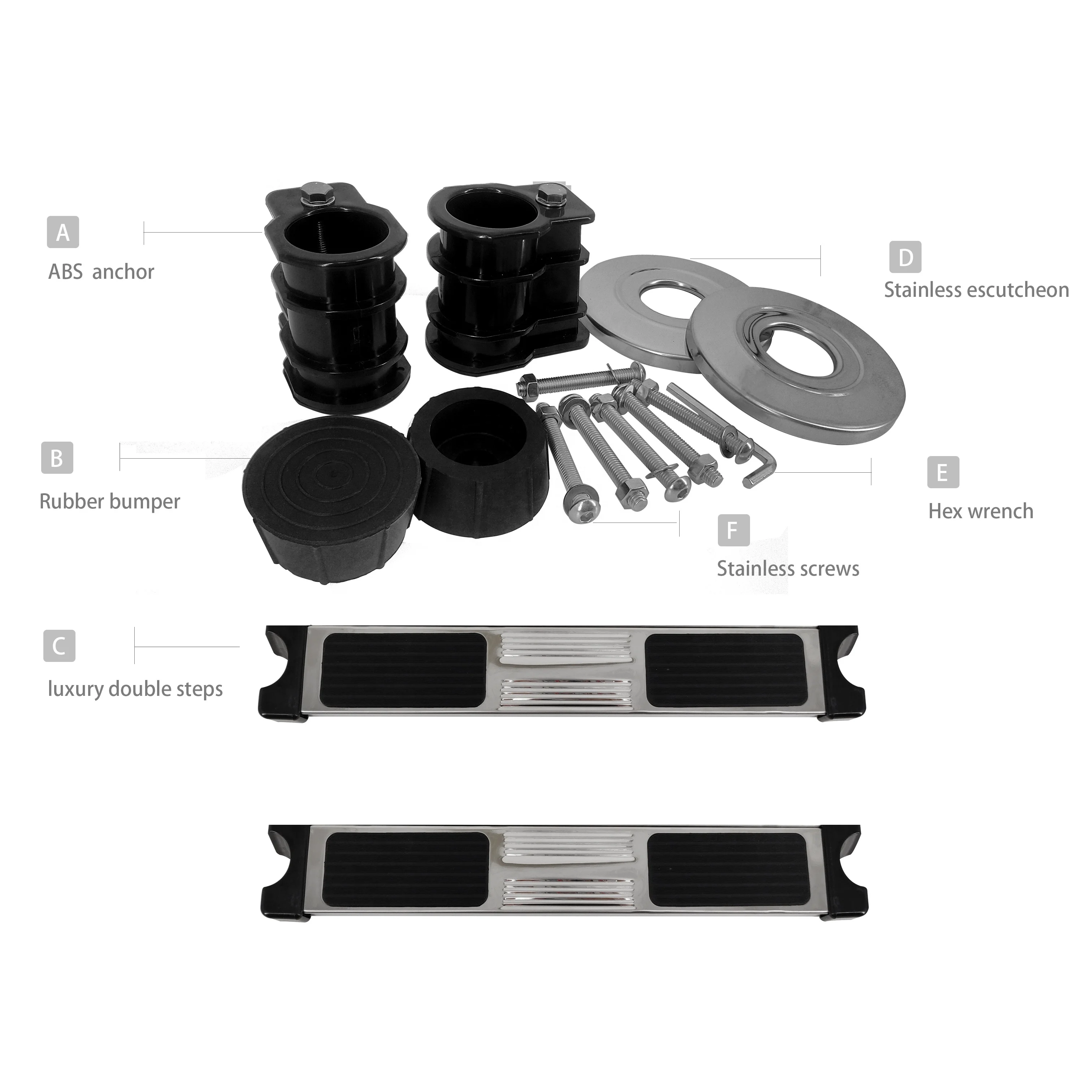 304/316 Stainless Steel 2/ 3/ 4/ 5 steps Swimming Pool Ladder for swimming pool equipment and accessories