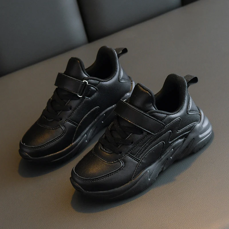 28-39 Logo customized Good price Girls boys shoes sneakers breathable Leisure Shoes children leather school shoes