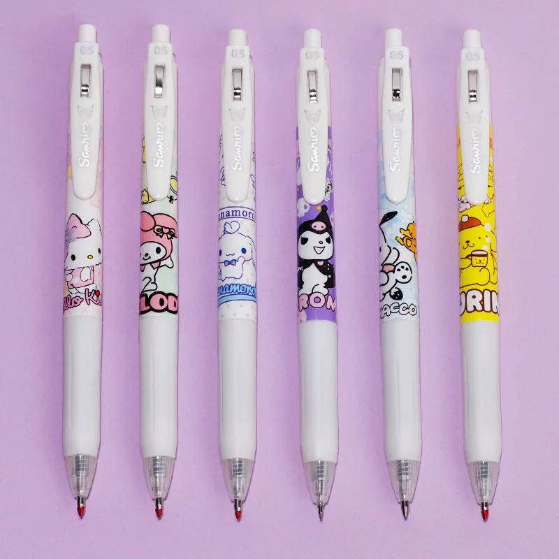 Gel Pen automatic pen 0.5mm pupil girl heart cartoon activity, cute creative gel pen for children and students.