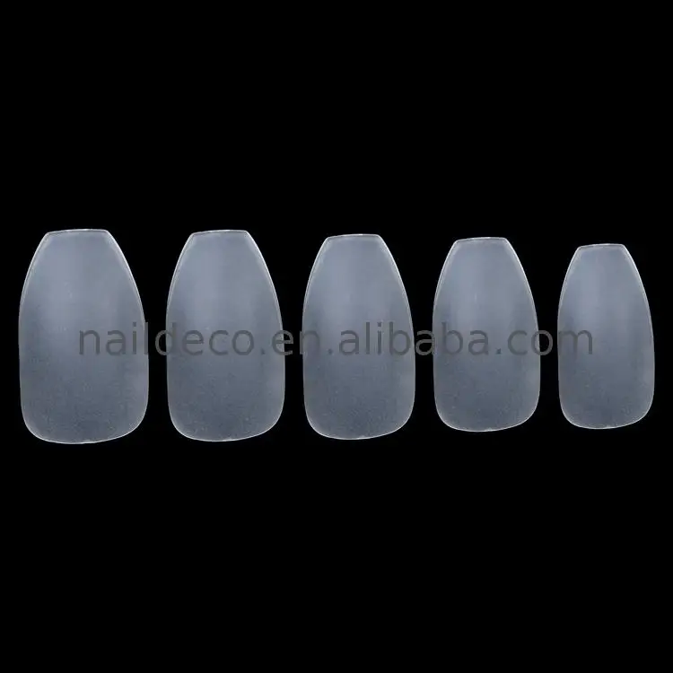 NADECO Super Thin Clear Gel Nail Tips Personalized Wholesale Nail Full Tips 12 Size Coffin Square Soft Gel Press On Nail Tips