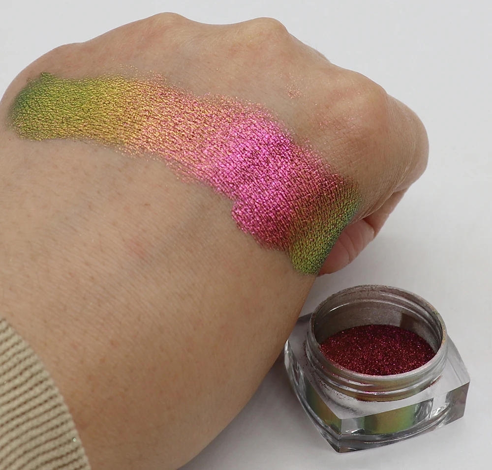 High  Duochrome Mirror Silver Rainbow Holographic Chameleon Pearl Pigments
