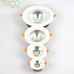Teco Factory Hight Lumen 100lm/w Brightness Adjustable 4inch 15w Dimmable Led Recessed Down Lighting