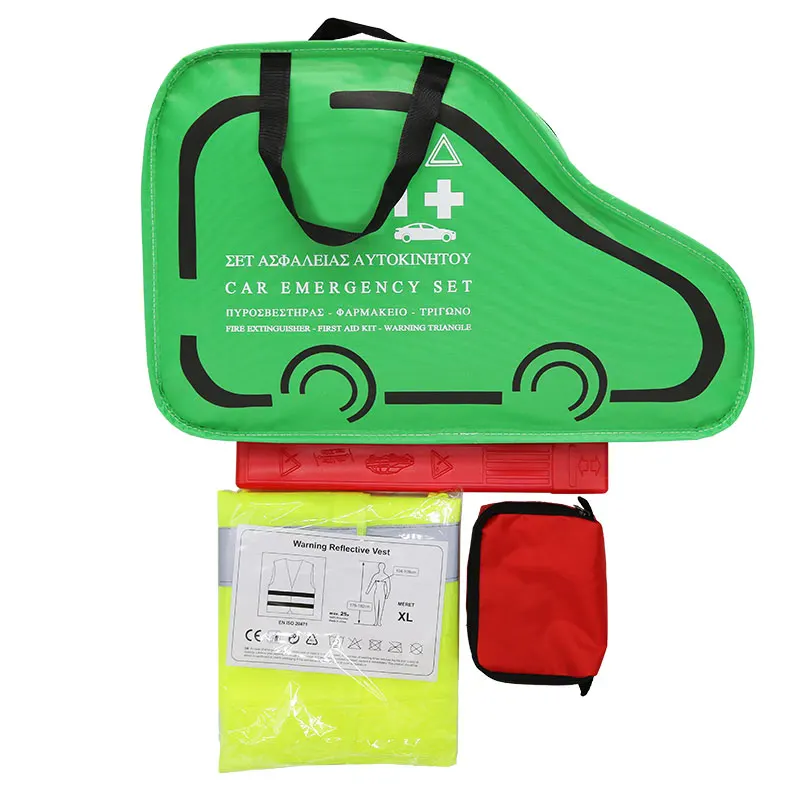 CE Approved Roadside Car Emergency Tools Kit Red Car First Aid Truck Emergency Tool Kit First Aid Kit