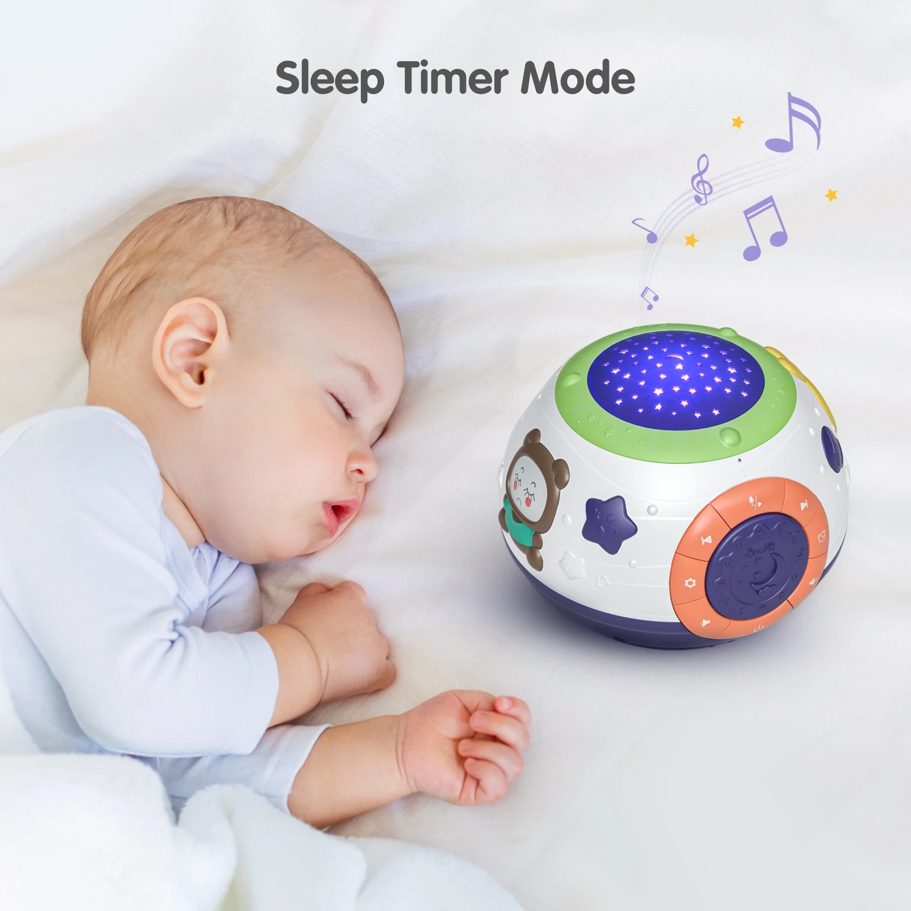 Tumama Kids Sleep Sounds Machine Toys Starry Sky Projection Baby Night Lights Nature Noise and Lullaby Musical Maker for Infant