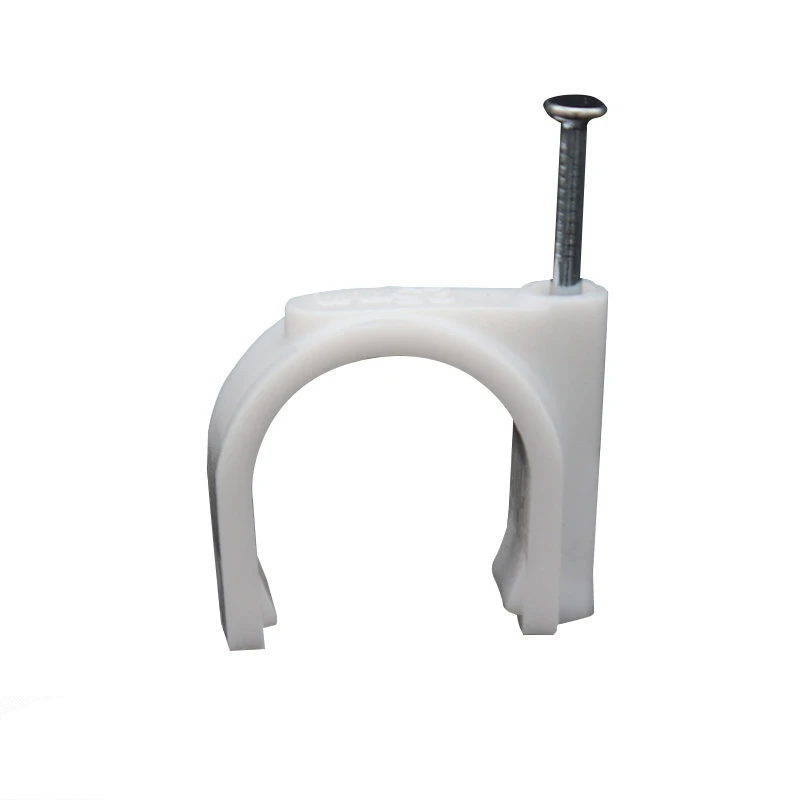 Electrical Wiring Accessories White 18mm Ethernet Nail Large Cable Clips