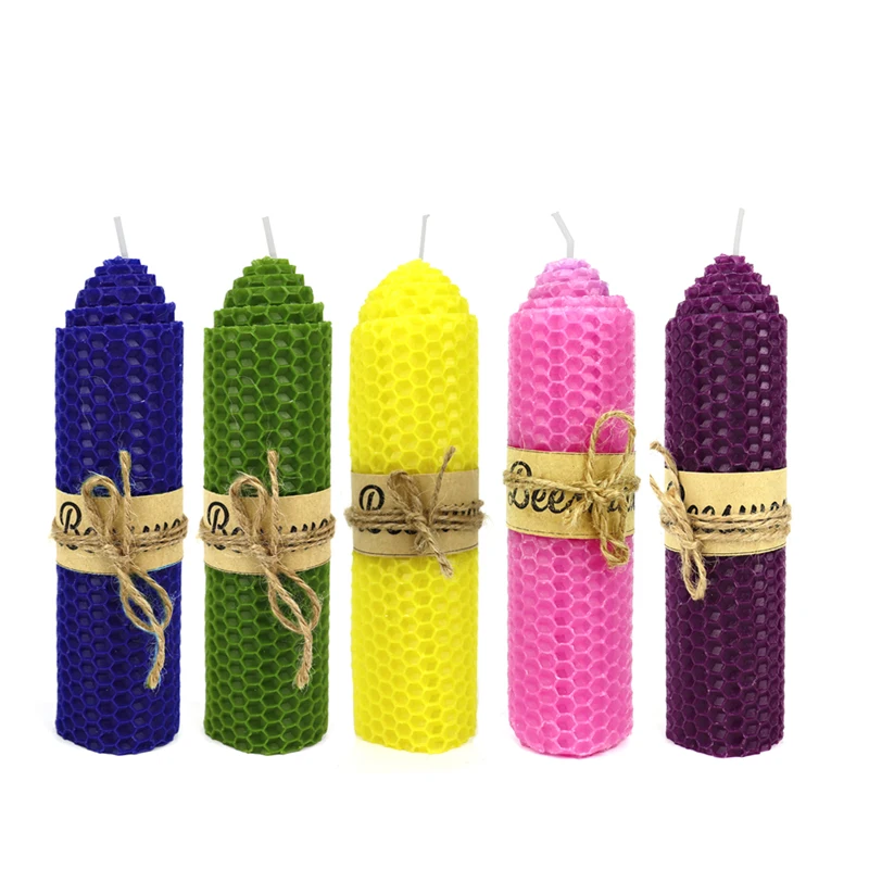 Hot Sale Natural Bee wax Colors Candles Gift Set for Home decoration