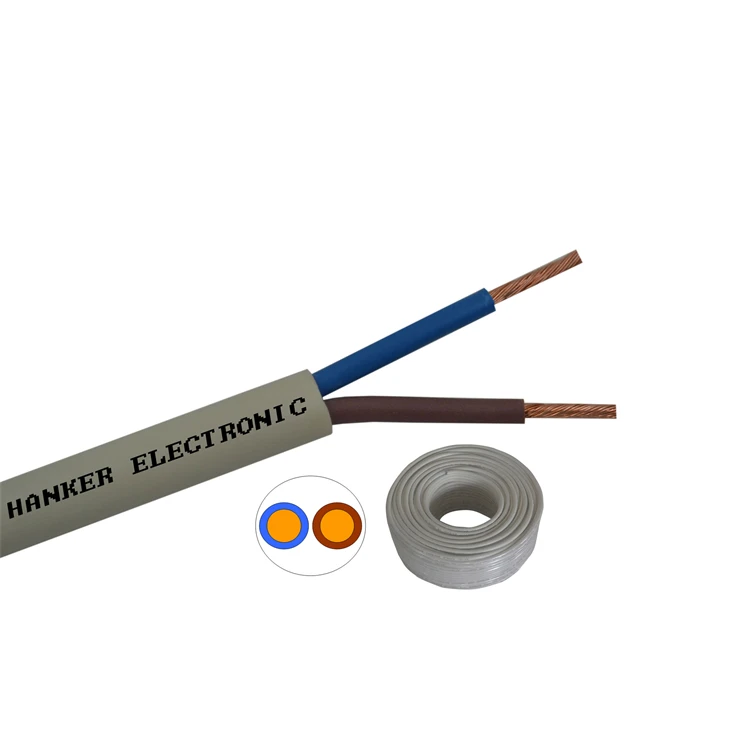 Electrical Electric Power 2 3 4 Cores Flat Flexible Flex Double Insulated PVC Sheath Wire Prices Copper Control Rvv Cable