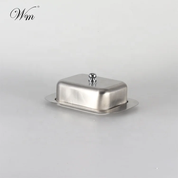 Stainless steel butter dish Set Butter Plate with lid